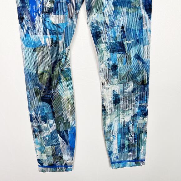 Lululemon Womens Size 4 Wunder Under Hi-Rise 7/8 Tight 25" Sun Dazed Multi Blue - Picture 7 of 11